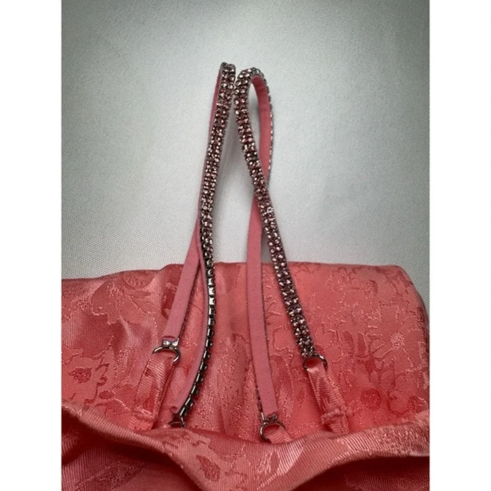NEW For Love and Lemons Gabrielle Mini Slip Dress Pink Floral‎ Satin Medium Y2K - Picture 15 of 16